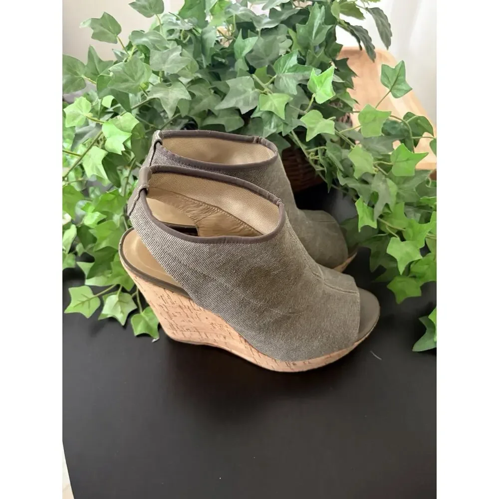 CLOSET CLEAN OUT STUART WEITZMAN PLATFORM CORK HEELS SLIDES SLINGBACK SHOES 7